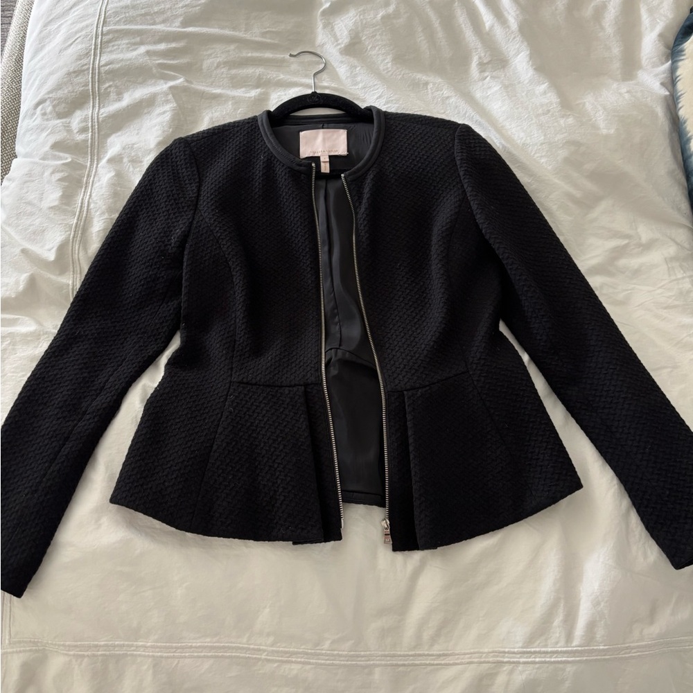 Chic Black Textured Blazer